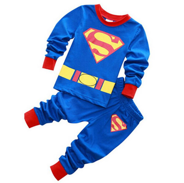 Retail! Children's clothing Sets Nightwear boys t-shirt + pants sport set girls sleepwear baby pajamas kids Cartoon clothes