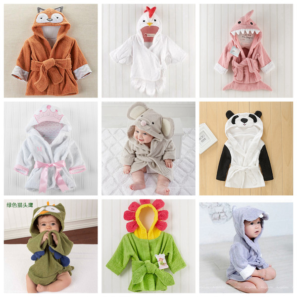 Kids Animal Bathrobe Hooded Robes lion Fox Cartoon Nightgown Mouse Owl Children Towels Pajamas Bathrobes Home Nightdress FFA3493