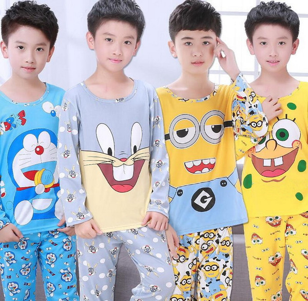 Children Pajamas Set 2pcs Long Sleeve Sleepwear Sets Growing Girls Pyjamas Kids Cotton Long Johns suit Girls underwear XIN530