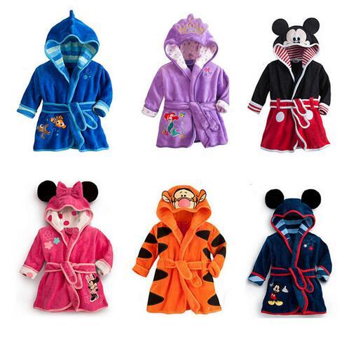 Baby PC 1 boy / girl strange soft velvet robe pajamas coral new kids clothes baby clothing