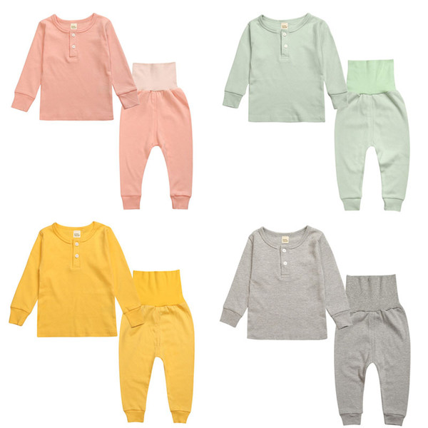 Cotton Kids Pajamas Sets Spring Autumn Children Boys Pajamas Suit Long Sleeve Sleepwear+Pants 2 Piece Children Home Clothes