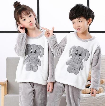 Clothing Winter Pijamas Children Warm Sleepwear Teenagers Clothes Boy Cartoon Homewear PyjamasAutumn Kids Flannel Pajama Sets