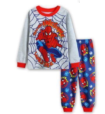 children's autumn pajamas, dresses, cotton long-sleeved women's night clothes, children's sportswear Spider-Man clothes