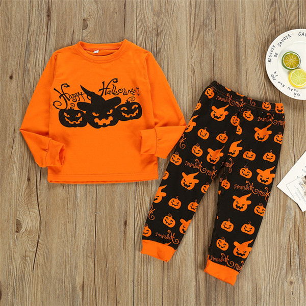 halloween costumes kids clothing sets 2-7T Baby boys T-shirt+pants 2 piece kids halloween pajamas clothing wholesale DHL SS359