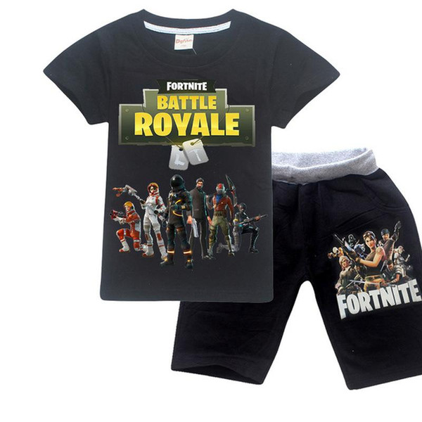 Comfy Loose Pyjama Sets Battle Royale pijamas Big Boys Sleepwear Kid Pajamas Set Children Sports Suits Top Tees + Pants