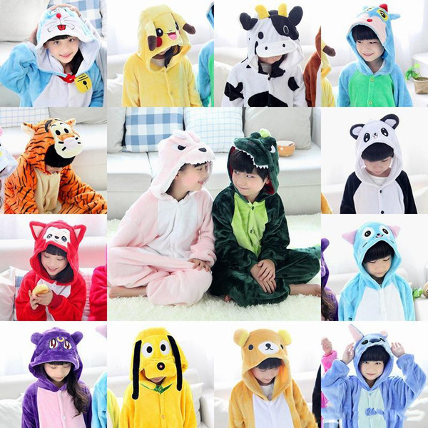 Flannel Unicorn Kids Rainbow Unicorn onesie costume Cartooon Hoodies Robes animal pajamas pyjama Jumpsuit cosplay costume MC2035