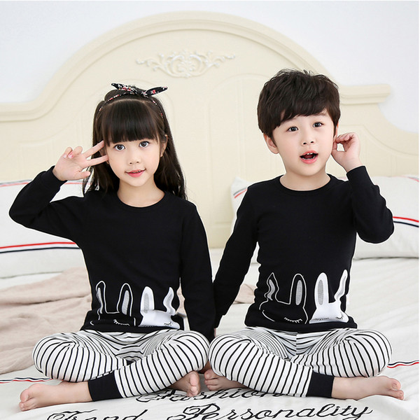 Autumn Winter Children Pajamas Long Sleeve Cartoon Kids Sleepwear Baby Girl Clothes Suit Cotton Child Pyjamas Boy Nightwear Home