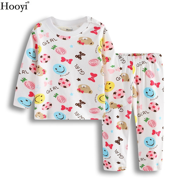 2017 Autumn Baby Girl Sleep Clothes Sets Cute Fashion Bear Girls Pajamas Suit Brand Christmas Infant T-Shirt Trouser Sleepwear Nightgown