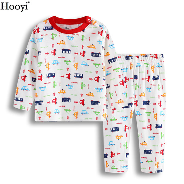 Hooyi Baby Boys Clothes Set Long Sleeve Children Pajamas Clothing Sets Baby Sleepwear Cotton Sleep Sets 3-24Month Bebe Clothing