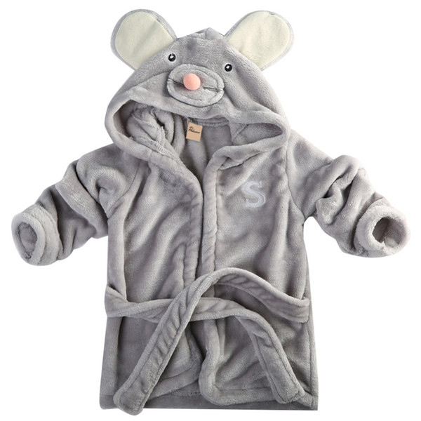 2015 New Baby bathrobe Children kids Pajamas Panda Mouse Rabbit bath robe baby homewear boys girls hooded robe beach towel free