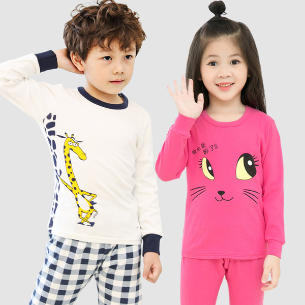 Children underwear sets cotton shoulder bucks boy and girl children and girls home pajamas baby underwear wholesale 35 style c