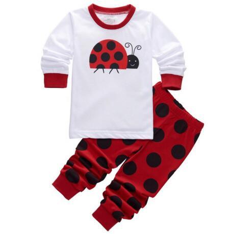 New Children Pajama Set Girl Clothing Set 2-7 Kids Cartoon Ladybug Pijamas Sets Boys Sleepwear Kids Pyjama Baby Clothes