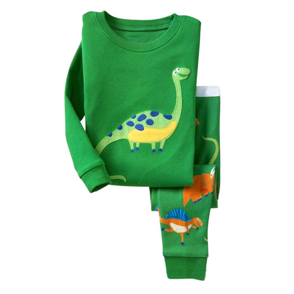 Kids Pajama Set Dinosaur Boys Sleepwear 2-7 Years Girls Pijamas Set Children's pyjama T-shirt + Pants Baby Girl/Boy Clothing Set