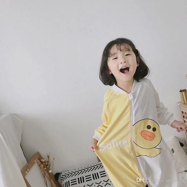 New Autumn Winter Baby Sleeping Bag Long Sleeve Cartoon Cotton Jumpsuits Children Sleeping Bag 4277