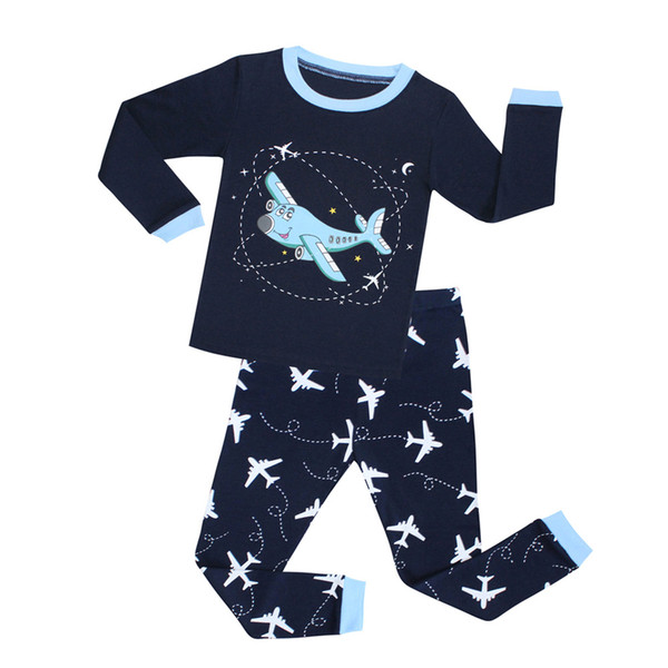 New Summer Boys Airplane Pajamas Sets Kids Pyjamas for 1-8 Years Baby Sleepwear Children Nightwear Pijamas Infantil Clothes