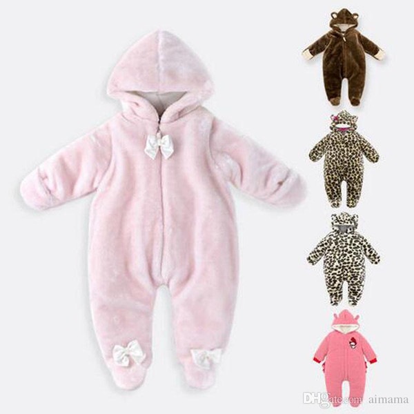 INS Spring Autumn Infants Baby Pajamas Cute Kids Pajamas With Hoods Hat Long Sleeves Breathable Pajamas 1-Piece With High Quality