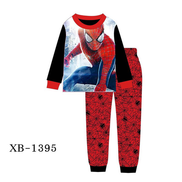 Wholesale Girls Boys Unicorn Spiderman Pajamas Sets 2019 Kids Cartoon Pajamas Children Long Sleeve And Short Sleeve Pyjamas Sets For 2-7Y