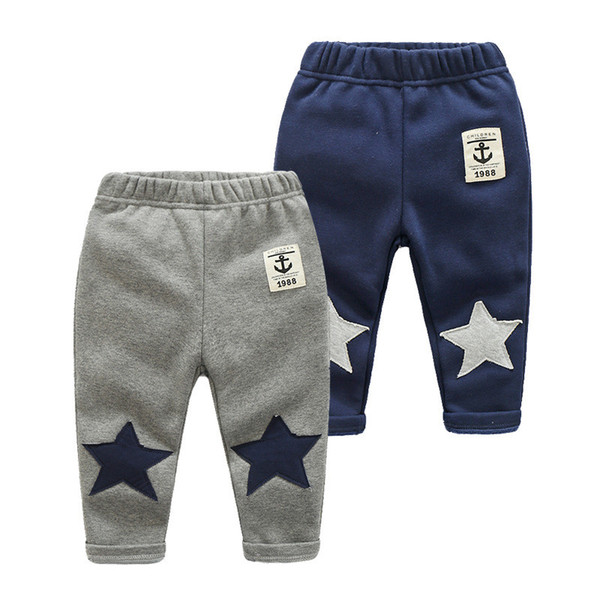 boys autumn winter warm pants children plus velvet padded trousers for boys kids winter clothing baby boys outfits