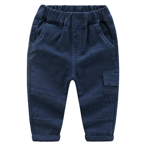 New autumn original single children's clothing boys wear wool elastic leisure pants(5pcs/lot)