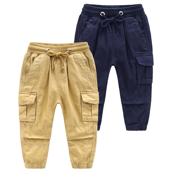 New children's wear children's wear solid color all cotton working suit casual pants pants(5pcs/lot)