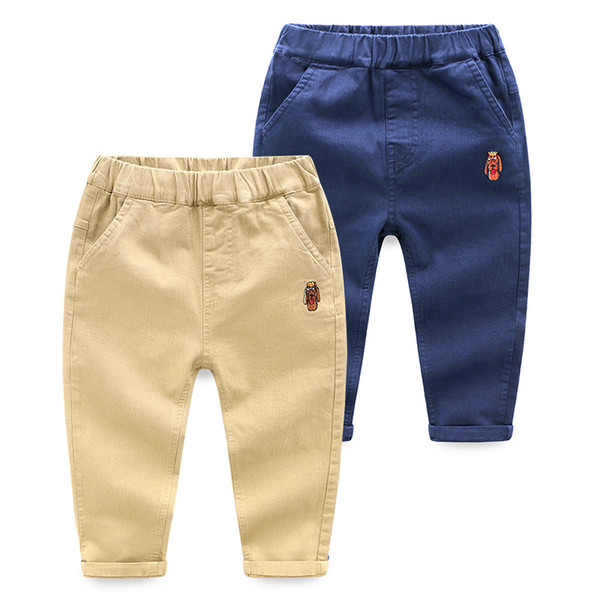 Autumn children's wear children's casual stretch cotton trousers children's trousers single trousers(5pcs/lot)