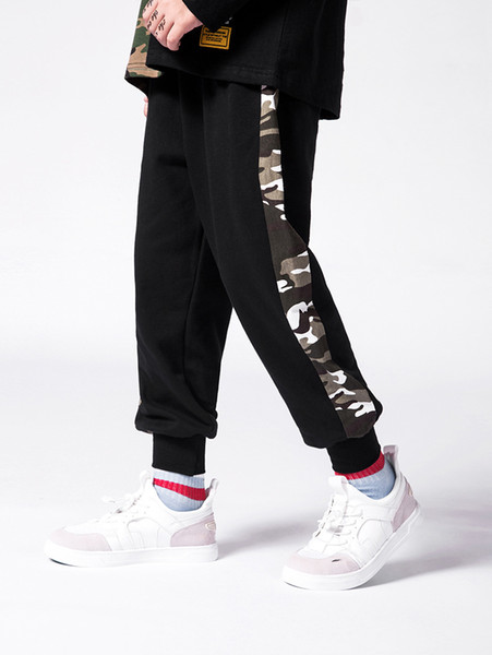 New fall side camouflage popular logo bundle in children's tracksuit trousers for boys and boys(6pcs/lot)