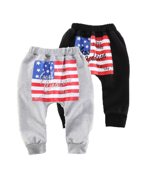 toddler boy harem pants baby clothes 2016 autumn US flag kids baby trousers high quality casual boys sport pant children costume christmas