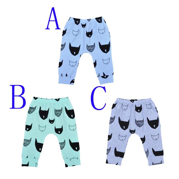 Retail Kikikids Baby Boys Girls Batman Pattern Harem Pants Children Clothing Cartoon Bat Head Printed Kids Pants 2016 Brand Baby Clothes