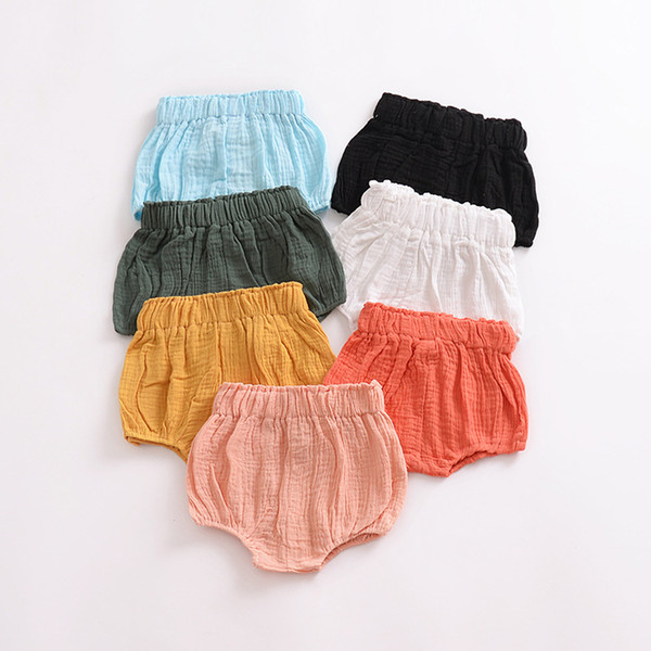 2018 ins hot sale boys girls summer bread shorts toddler kids pure color pp pants