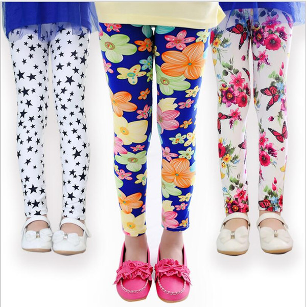 Baby Kids Childrens printing Flower Toddler Classic Leggings girls pants Girls legging