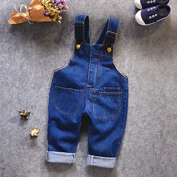 Aummer Children Clothes Boys Girls Denim Overall Pants Casual Cotton Overalls Jeans Baby Boy Pants Blue Long Trousers kids Clothing