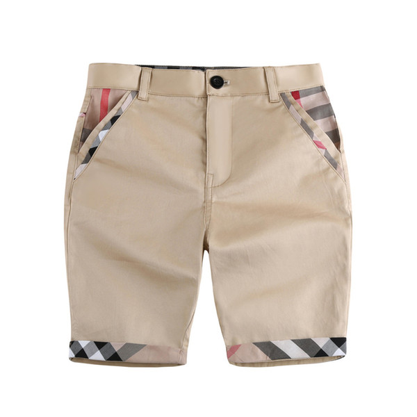 Fashion Kids Casual Shorts Summer Breathable Cotton Baby Pants Fashion Plaid Printed Boy Shorts Baby Clothing