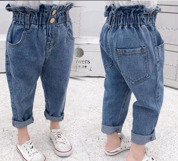 2019 spring and autumn kids clothing casual jeans pants, Children's Clothing Baby Girls Denim Pencil Pants Girls' jeans SH190907