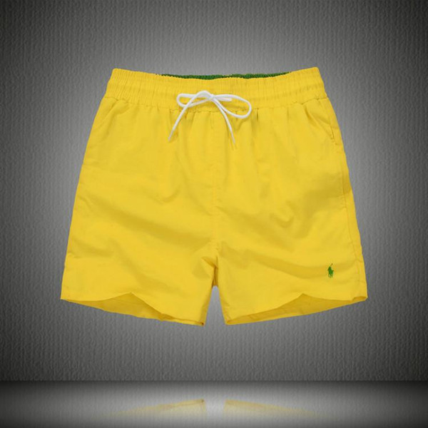 2018 Wholesale-Summer Men Short Pants Swimwear Nylon Men Brand Beach Shorts Small horse Swim Wear Board Shorts M-XXL