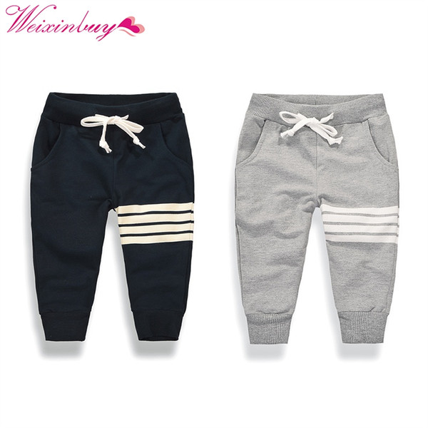 2017 new Korean boy fashion leisure cotton Pants children active sports outdoor trousers drawstring casual pants 1-10Y baby boy