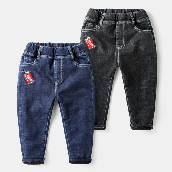 2020 New Boy Jeans Children's Spring and Autumn Casual Clothing Baby Boys Cotton Soild Elastic Waist Pencil Pants