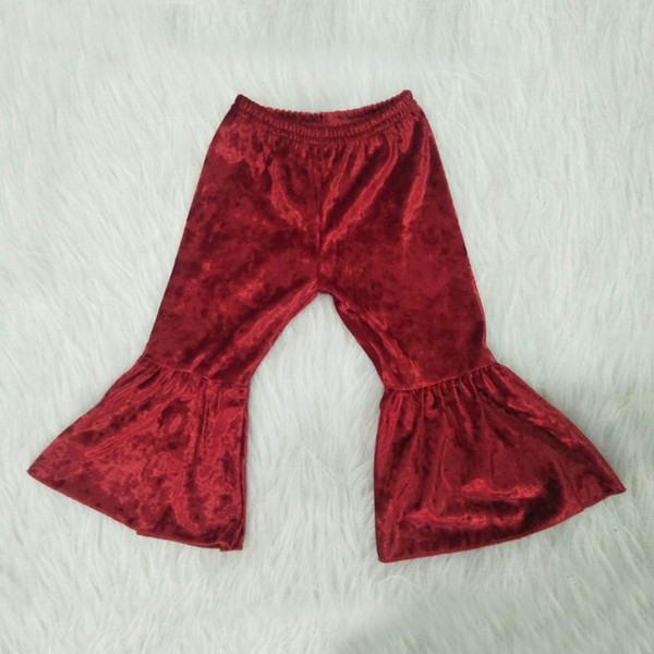 Girls 0-16 Years Old Ruffles Trousers Fall Winter Girls Pants Children Velvet Outer Kids Pants Toddler Girl Bell Bottoms Clothes