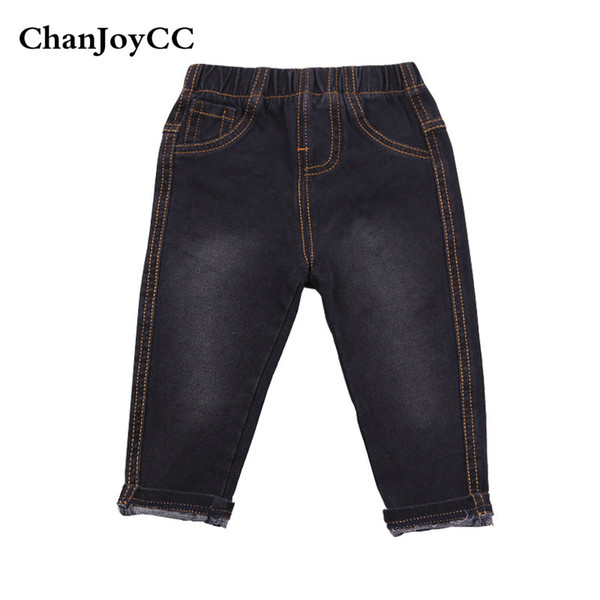 Hot Sale Children's Jeans High Quality New Fashion Baby Boys And Girls Solid Breathable Cotton100% Solid Soft Leisure Pant