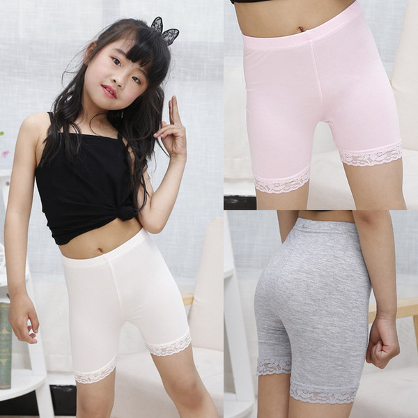 Children modal cotton shorts lace short leggings safety pants baby short tights girls safety pants anti-light shorts MMA3170