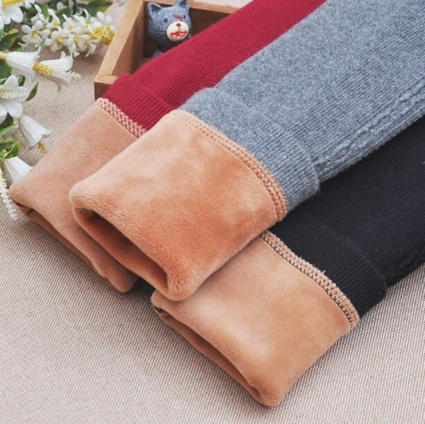 Autumn and winter children's wear girls plus velvet thickening leggings children's baby trousers in the children's pants wear