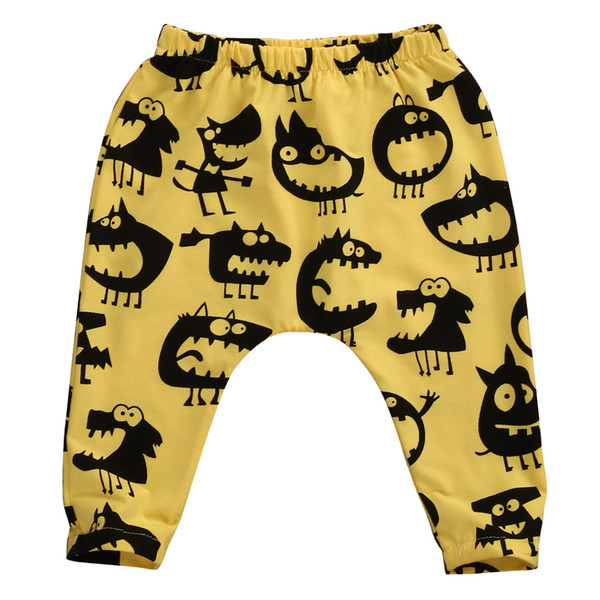 Fall Fashion Children Clothing Kids Toddler Baby Boy Girl Cute Cartoon Monster Animal Harem Long Pants Trousers Bottom Leggings