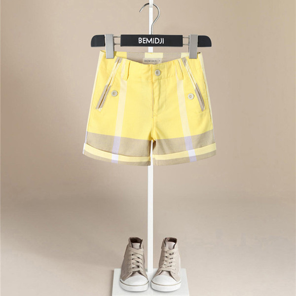 Hot Sale High Quality Children's Pants Summer Leg Shorts Casual Plaid Shorts Boys Children England Style Clothes