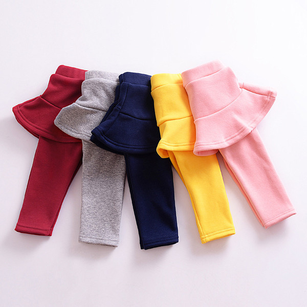 Girls Thicken Legging Girls Skirts Pants Cake Skirt Girl Baby Pants Tutu Kids Thicken Leggings Skirt-Pants Pleated Skirt 6M-5T 04