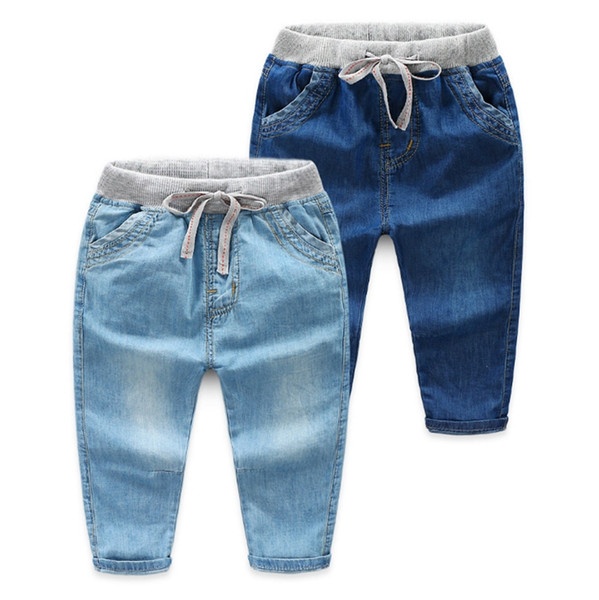 Baby Boy Jeans Casual Children Denim Trousers Blue Designer Toddler Boys Pants Spring Autumn Kids Clothing 2 Colors DW4614