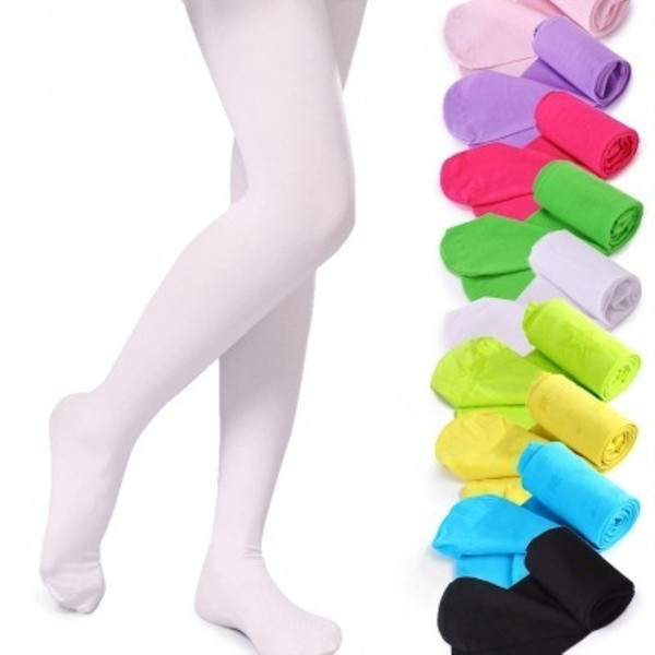 Girls Pantyhose Tights Kids Dance Socks Candy Color Children Velvet Legging Clothes Baby Ballet Stockings Kids Solid Socks 19 colors C1402