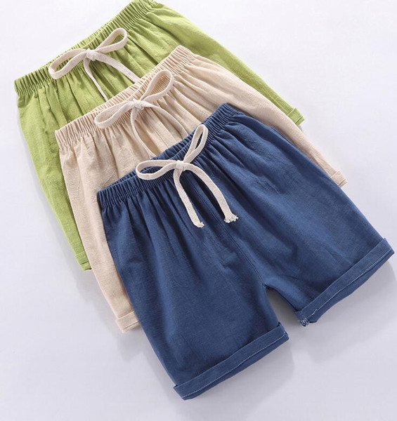 ins hot sale new design baby summer short with drawstring kids cotton boutique soft children bottom short