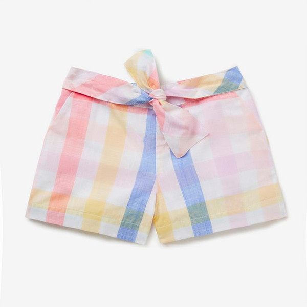 Shorts for baby 2018 summer Plaid beach shorts mini bottom clothes girl pants cotton fabric Made In China Baby girls clothing