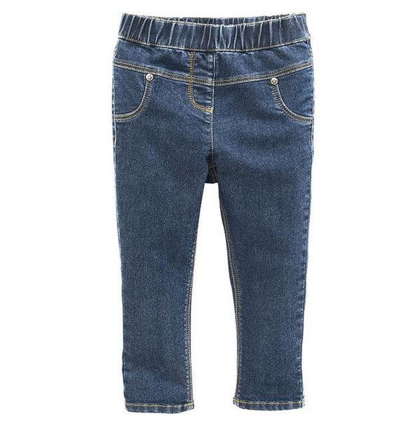 jeans for winter2-7years Elastic Waist children pants skinny jean for boys denim light blue cotton baby girls clothing boys trousers