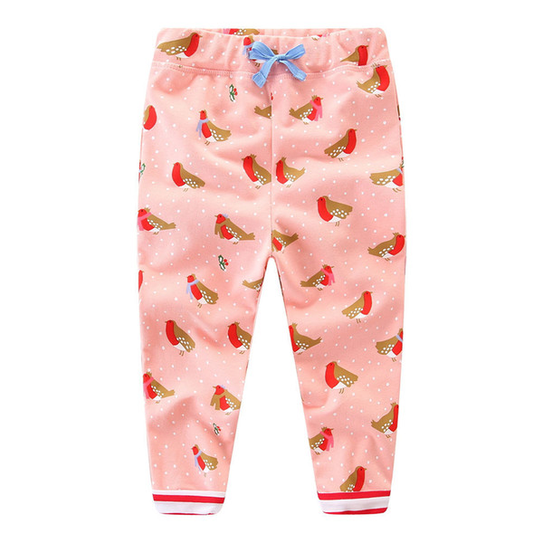 Full Trousers Baby Girls Pants Children Clothes Winter Fall Kids Printed Flowers Fashion Girl Long Sport Pant