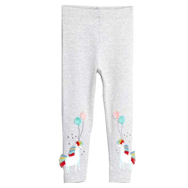 Baby Girl Animals Appliqued Leggings 2019 New Girl Pants Unicorn Printed Hot Sale Children Leggings 6pcs/lot